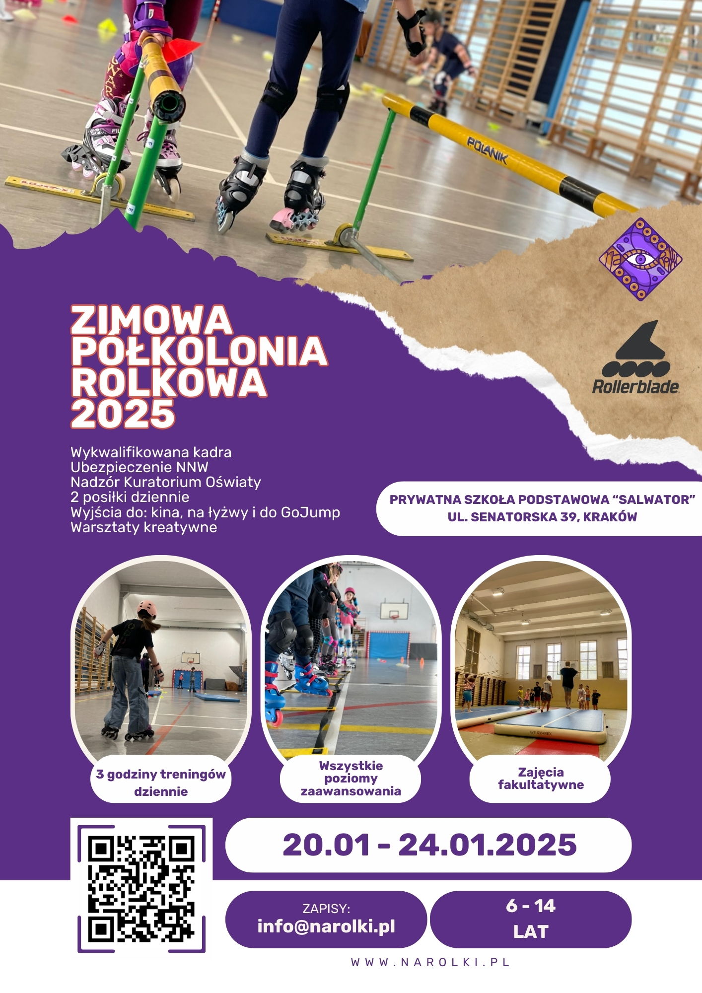 polkolonia rolkowa w krakowie - ferie zimowe krakow 2025